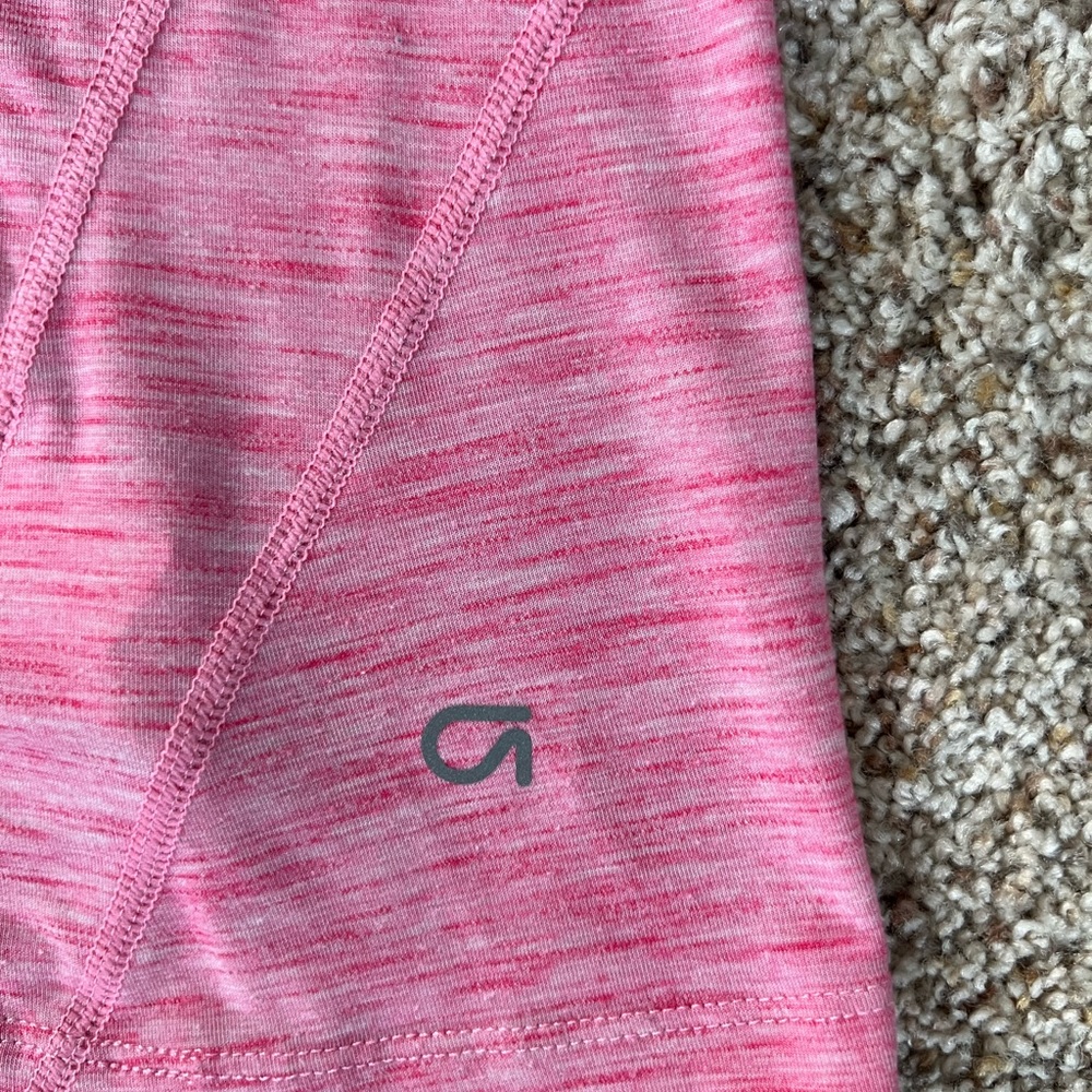 GapFit Breathe Long Sleeve Athleisure Workout Top.  Pink Marbled Size XL. - Picture 5 of 9
